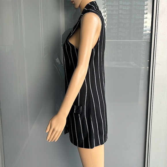 Vintage Black&White Striped Vest Dress - Picture 4 of 13